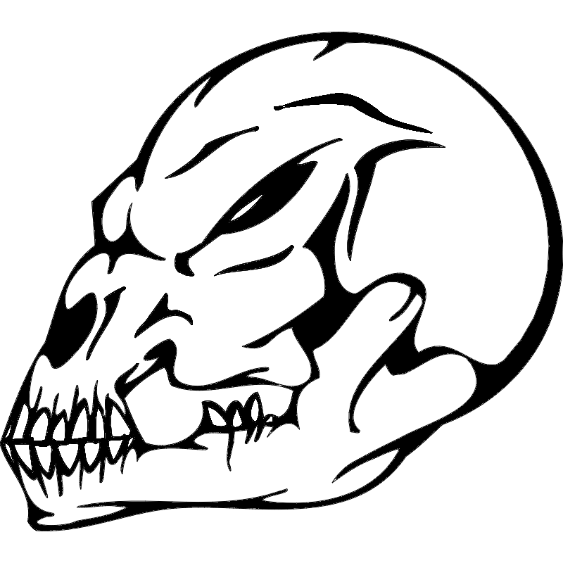 Skull 019 dxf File Free Download - 3axis.co