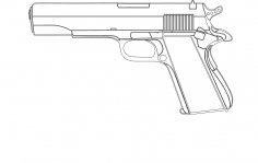 M1911 Pistol dxf File