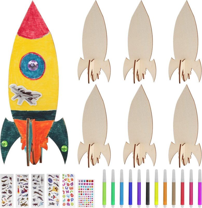 Laser Cut DIY Wood Rocket Mini Rocket Craft Kit Free Vector Download ...