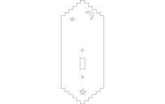 Light switch plate dxf File