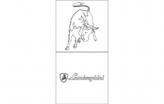 lamborghini Logo 2 dxf File