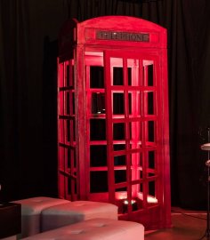 Red British Phone Box Laser Cut Plans Free Vector