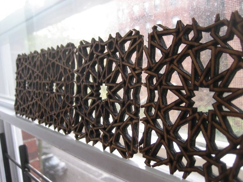Laser Cut Islamic Pattern SVG File Free Download - 3axis.co - 3D model önizlemesi