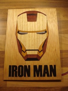 Laser Cut Iron Man Wood Veneer