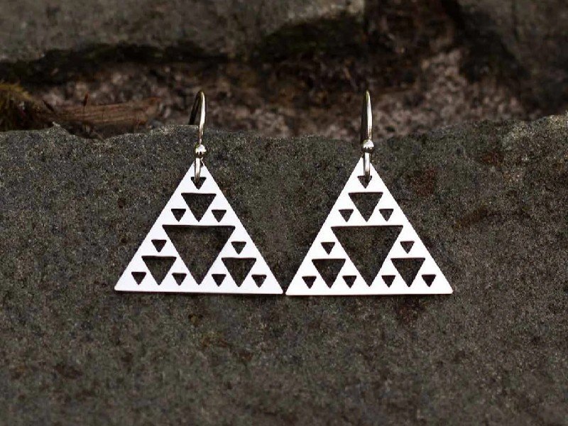 Laser Cut Sierpinski Triangle Earrings Free Vector Download - 3axis.co - 3D model önizlemesi