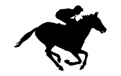 Jockey Horse dxf File