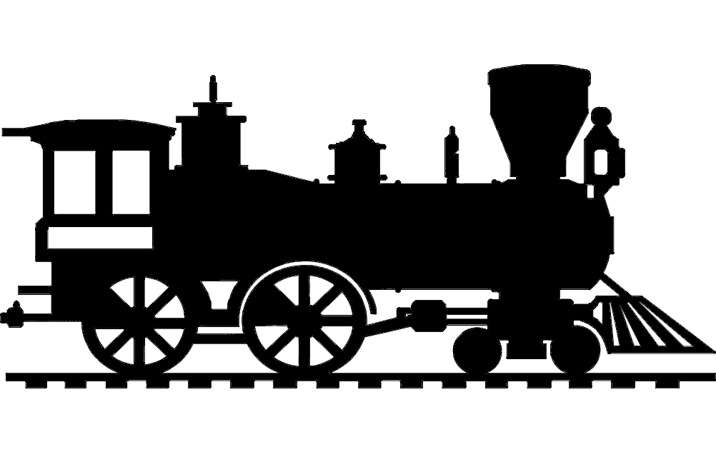 Steam locomotive dxf File Free Download - 3axis.co