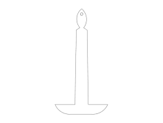 Candle ornam dxf File