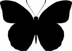 Butterfly Silhouette Vector Art Free Vector