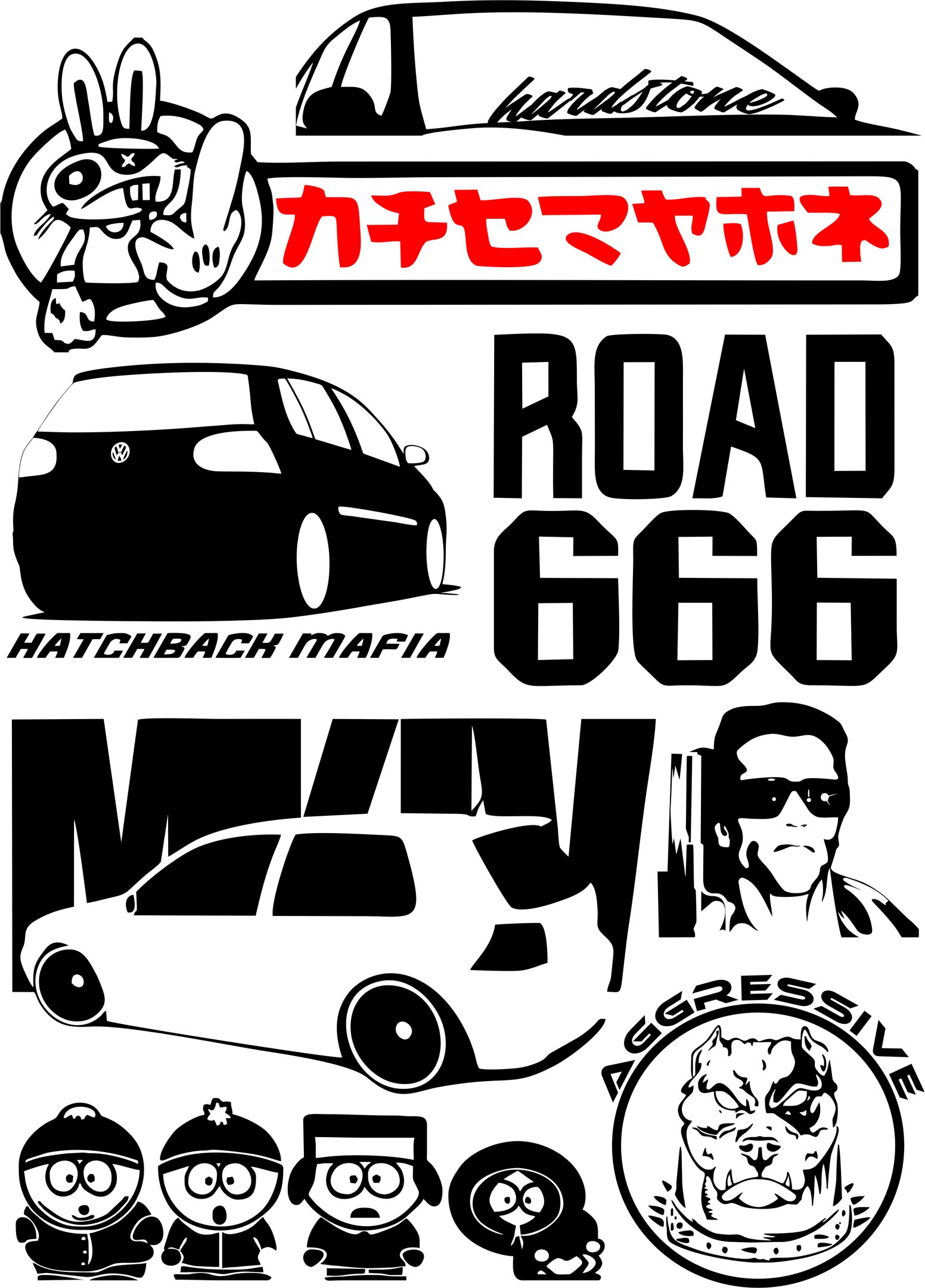 Stickers on Cars Set Vector Free Vector cdr Download - 3axis.co