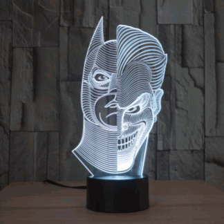 Batman Joker Morphing 3D LED Illusion Lamp Free Vector
