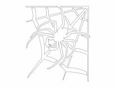 Spider With Web dxf File