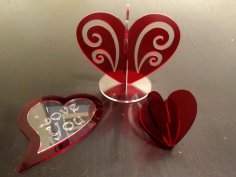 A Heart Decoration DXF File