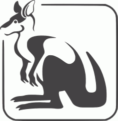 Kangaroo Logo DXF File