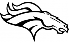 Denver Broncos Logo 1 dxf File