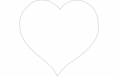 Heart Outline Vector dxf File
