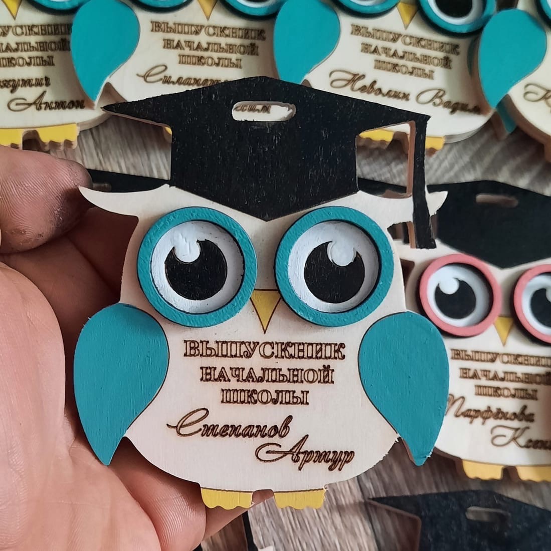 Laser Cut Wooden Owl Awards Owl Child Medal Free Vector