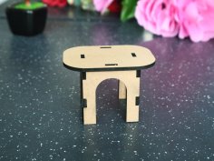 Laser Cut Miniature Table Free Vector