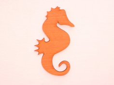 Laser Cut Seahorse Wood Cutout Free Vector