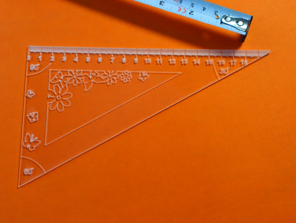 Laser Cut Triangle Ruler DXF File