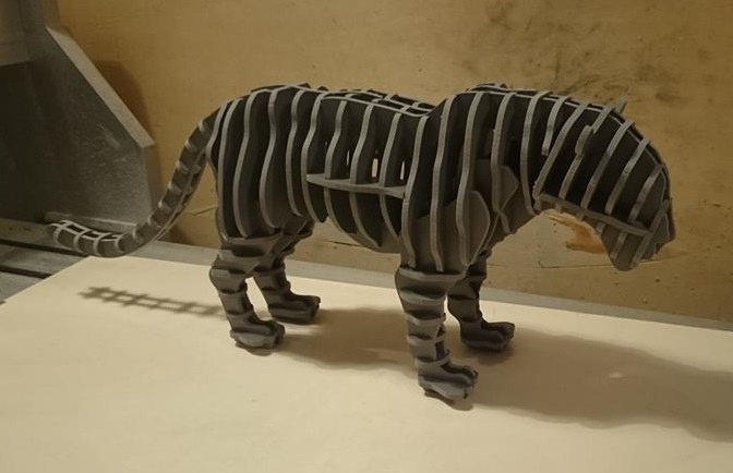 ▷ 3d tiger for laser cutting