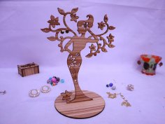 Laser Cut Fairy Earring Holder 3mm Free Vector