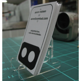 Laser Cut Buisness Card Stand 3mm Free Vector