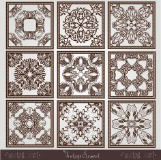 Old Vintage Square Pattern Free Vector