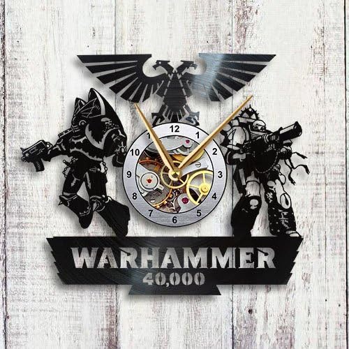 Laser Cut Warhammer 40k Vinyl Record Wall Clock Free Vector cdr Download - 3axis.co - 3D model önizlemesi