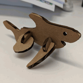 Laser Cut Cardboard Shark DXF File
