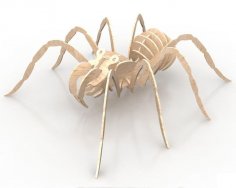 Laser Cut Spider 3D Puzzle DXF File