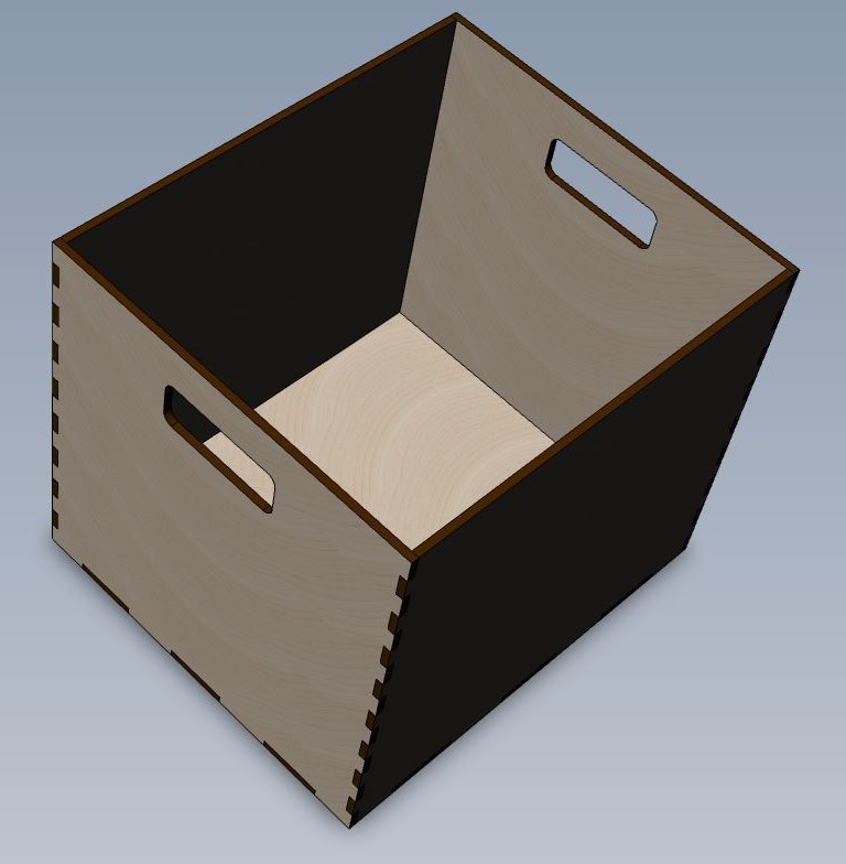 Laser Cut Office Storage Bins DXF File