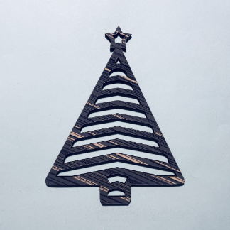 Laser Cut Unfinished Wood Christmas Tree With Star Cutout Free Vector