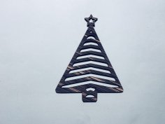 Laser Cut Unfinished Wood Christmas Tree With Star Cutout Free Vector
