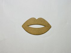 Laser Cut Lips Unfinished Wood Shape Cutout Free Vector