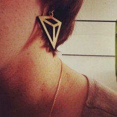 Laser Cut Jewelry Crystal Shaped Earrings Necklace Pendants 3mm Free Vector